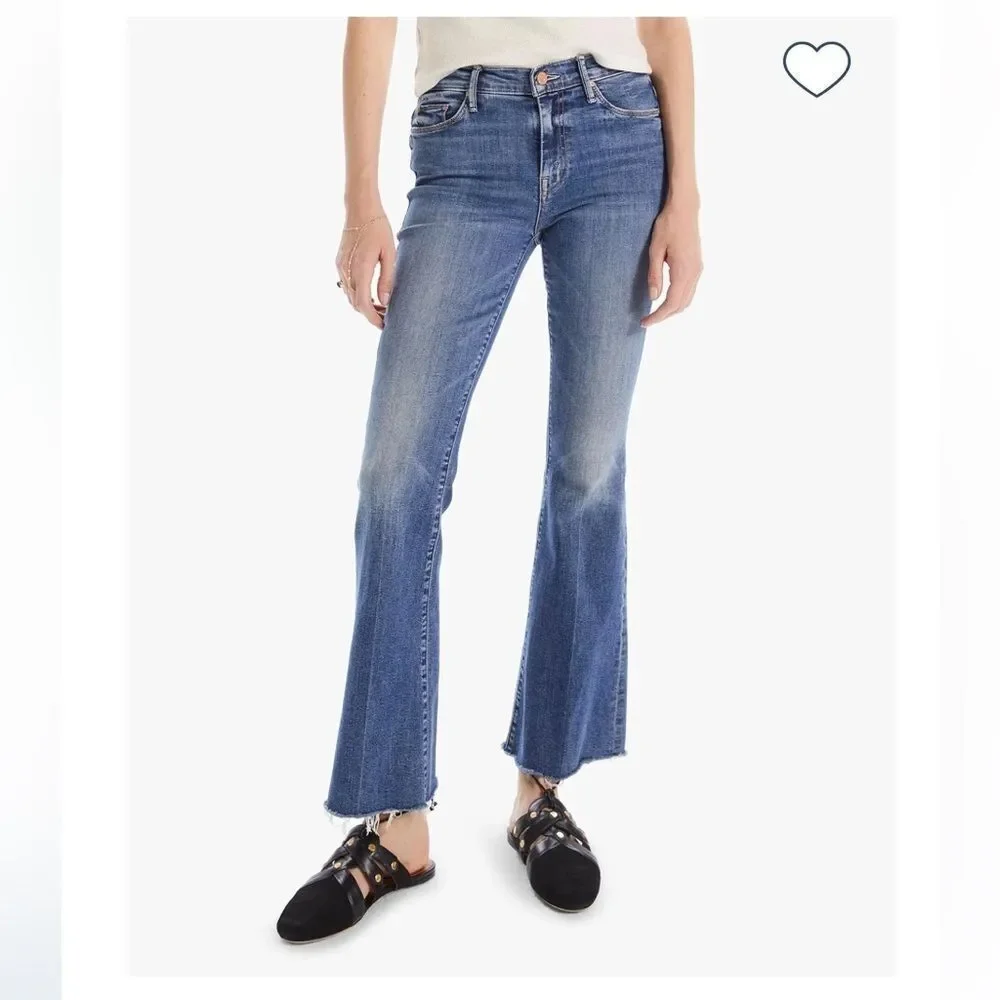 Mother The Weekender Fray size 32 Denim Blue Jeans Walking On Coals